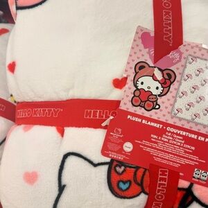 Hello Kitty White and Pink Heart umbrella FULL/QUEEN Blanket